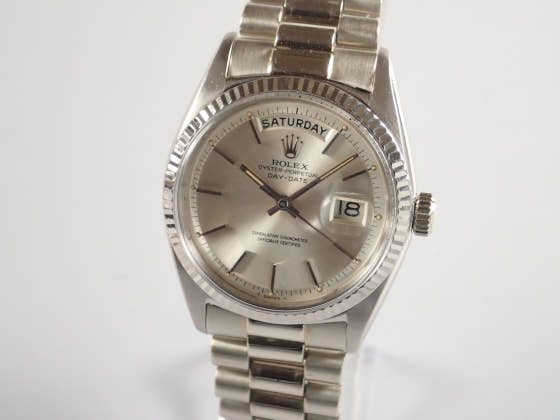ロレックス デイデイト Ref.1803 シルバー文字盤 中古 day-date-2