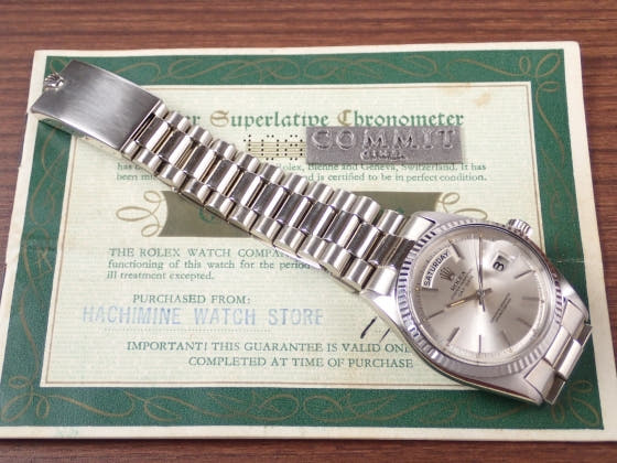 ロレックス デイデイト Ref.1803 シルバー文字盤 中古 day-date-2
