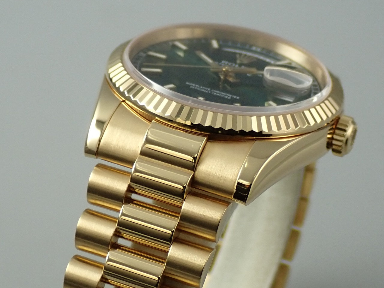 ロレックス デイデイト36 118238 グリーン 中古 44YW6604 ｜高級