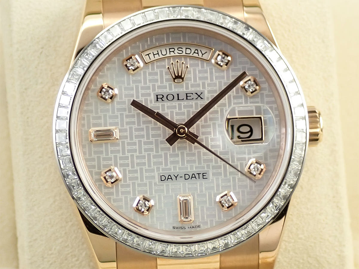 ロレックス デイデイト36 Ref.118395BR ホワイトシェル文字盤 美品 3RPUL5TH