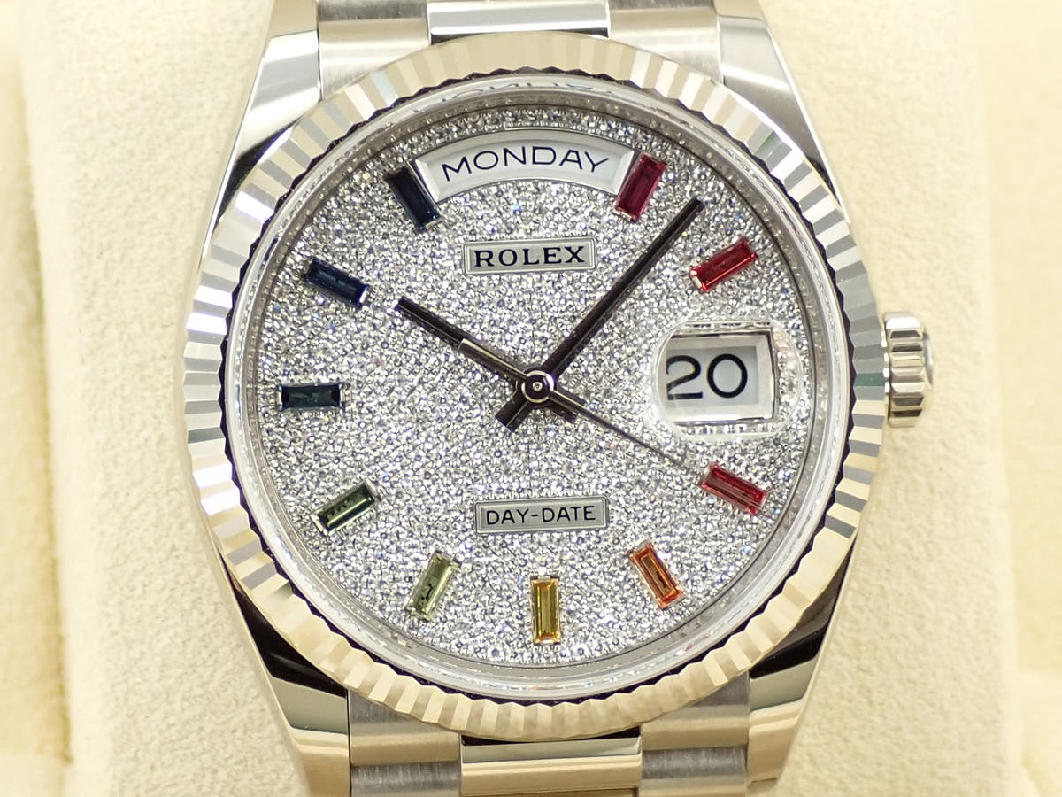 ロレックス デイデイト36 Ref.128239 パヴェダイヤモンド文字盤 中古 2094TWK2