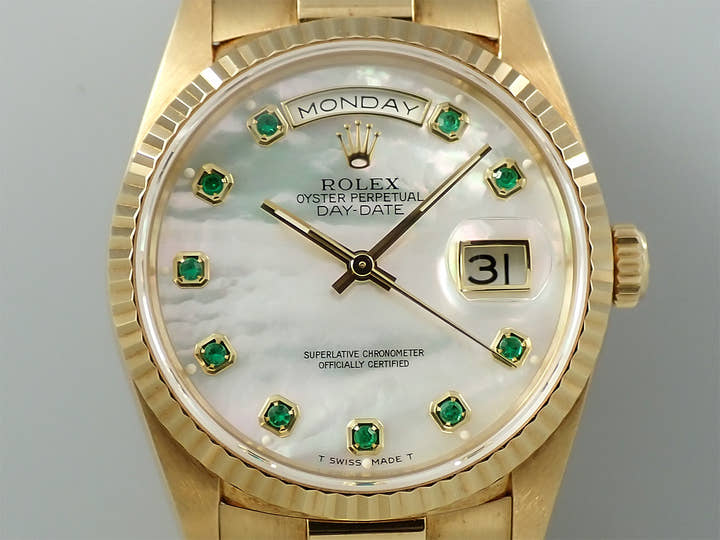 ロレックス デイデイト36 Ref.18238NGE イエローゴールド ホワイトシェル文字盤