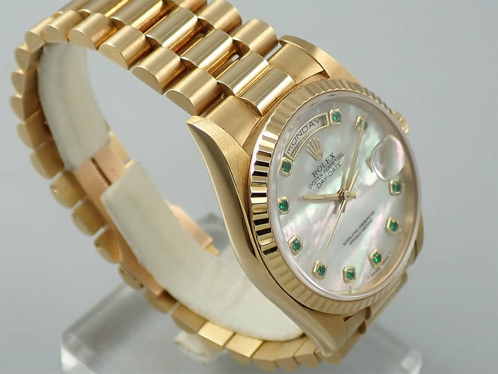 ロレックス デイデイト36 Ref.18238NGE イエローゴールド ホワイトシェル文字盤
