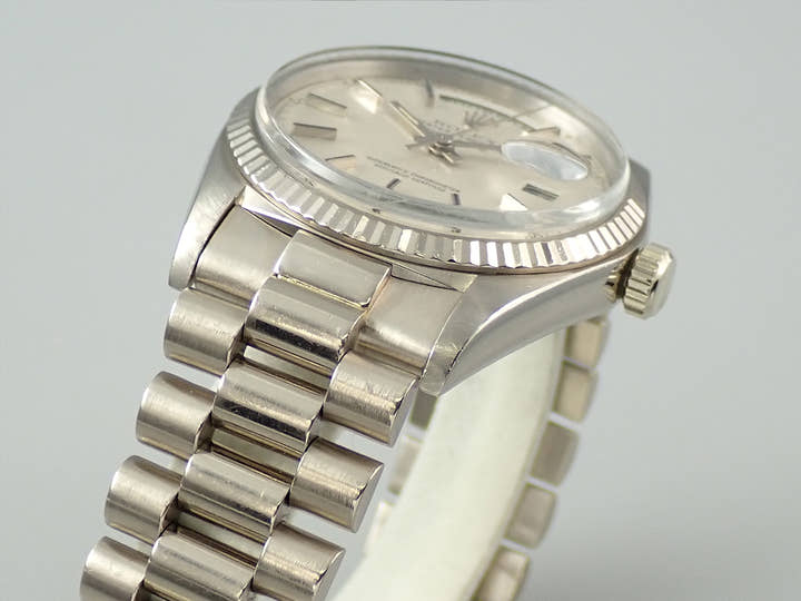 ロレックス デイデイト36 Ref.1803 ホワイトゴールド シルバー文字盤 中古 5A9FTVXL
