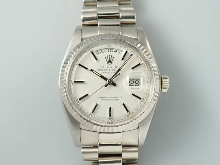 ロレックス デイデイト36 Ref.1803 ホワイトゴールド シルバー文字盤 中古 6T37PAUL