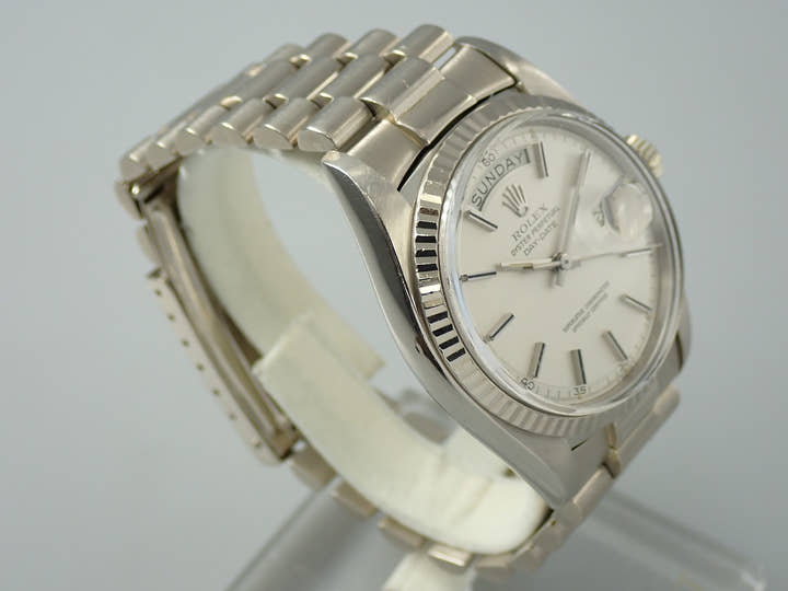 ロレックス デイデイト36 Ref.1803 ホワイトゴールド シルバー文字盤 中古 6T37PAUL