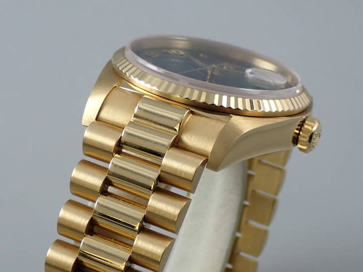 ロレックス デイデイト36 Ref.18038 イエローゴールド ブルーコンピューター文字盤