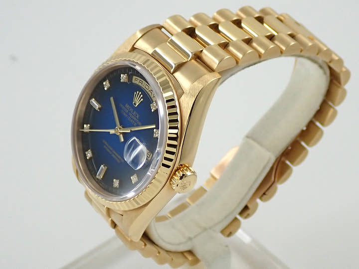 Rolex Day-Date 36 Ref. 18238A Yellow Gold Blue Gradient Dial