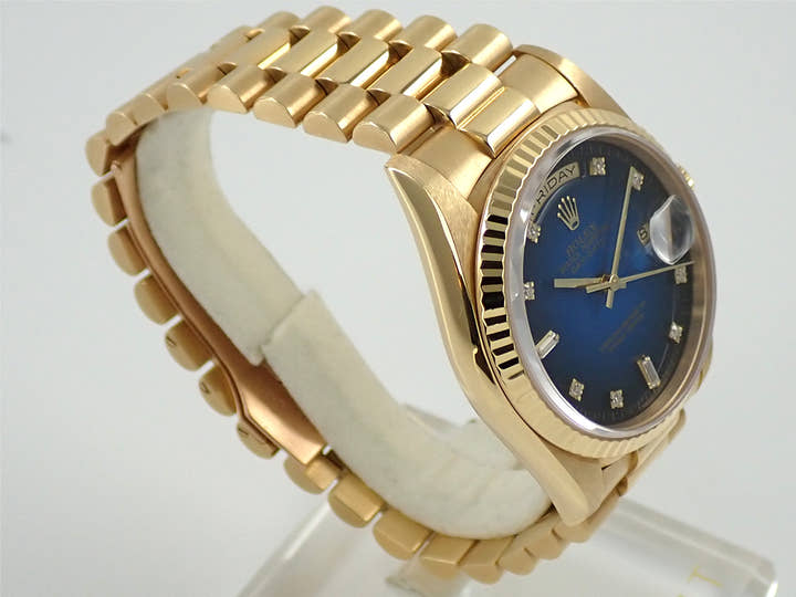 Rolex Day-Date 36 Ref. 18238A Yellow Gold Blue Gradient Dial