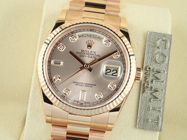 Rolex Day Date Pink 10P Diamond [Good Condition]