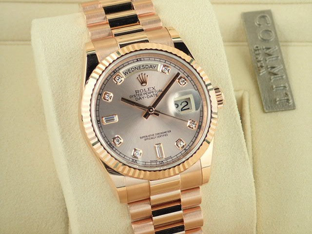 Rolex Day Date Pink 10P Diamond [Good Condition]