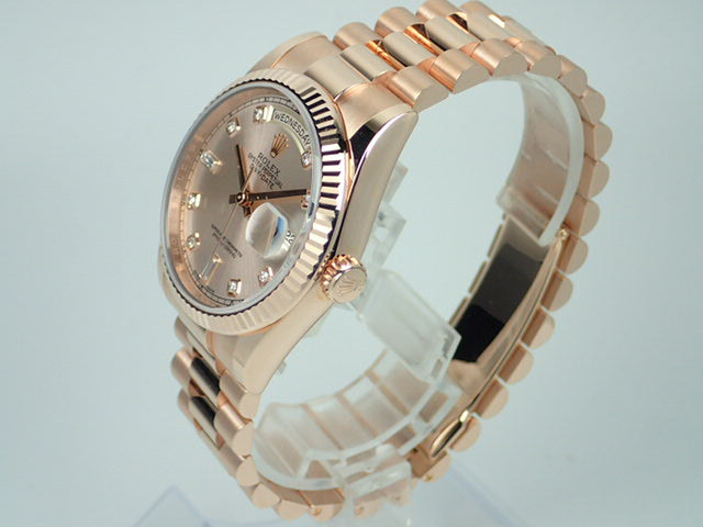 Rolex Day Date Pink 10P Diamond [Good Condition]