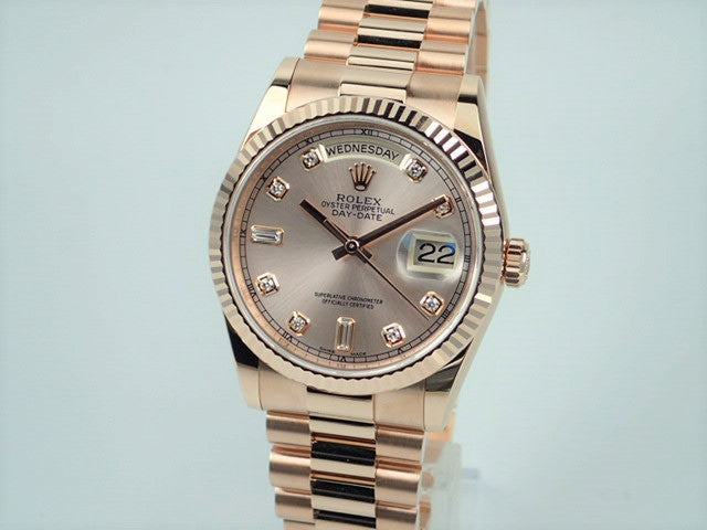 Rolex Day Date Pink 10P Diamond [Good Condition]