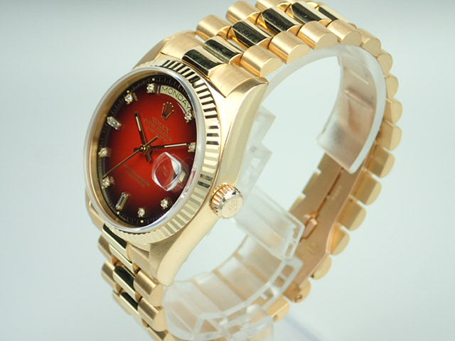 Rolex Day Date 10P Diamond Cherry Gradient