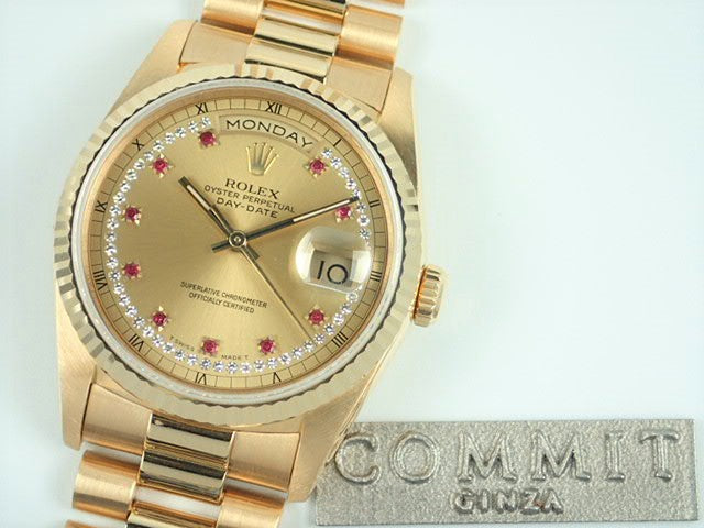 Rolex Day Date 10P Ruby/Circle Diamond