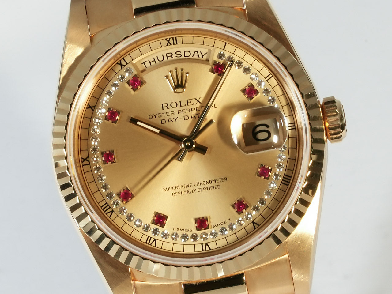 Rolex Day-Date 36 Ref.18238G 18KYG Champagne x 10P Diamond Dial