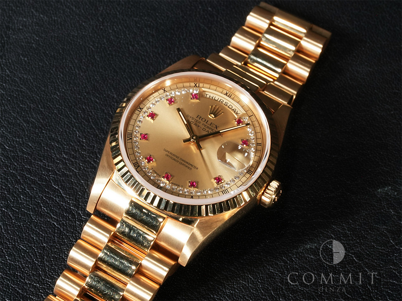 Rolex Day-Date 36 Ref.18238G 18KYG Champagne x 10P Diamond Dial