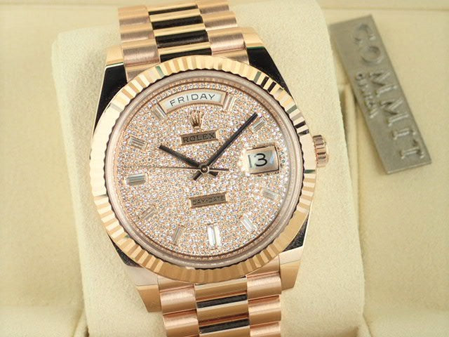 Rolex Day Date Pavé/Bucket Diamonds [Good Condition]