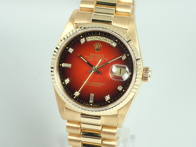 Rolex Day Date 10P Diamond Cherry Gradient