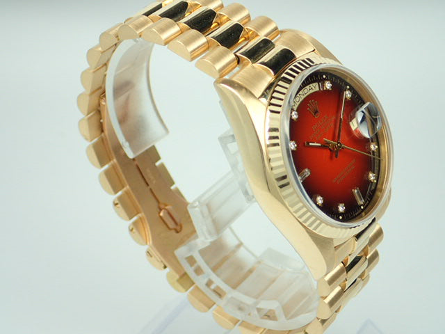 Rolex Day Date 10P Diamond Cherry Gradient