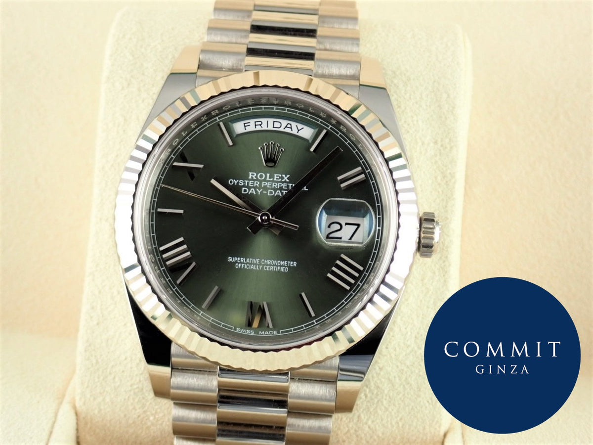 ロレックス デイデイト Ref.228239 オリーブグリーン文字盤 中古 day-date-60
