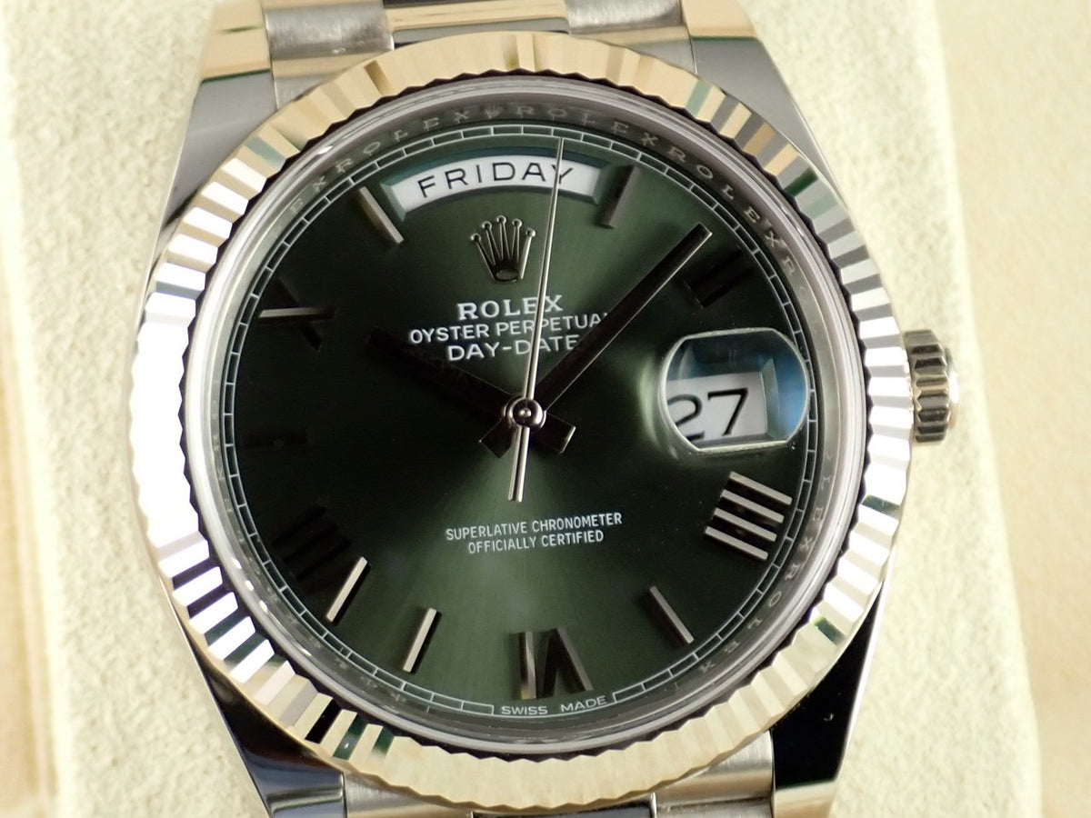 ロレックス デイデイト Ref.228239 オリーブグリーン文字盤 中古 day-date-60