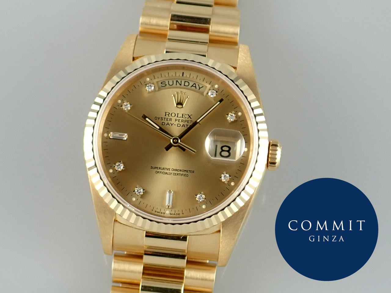 Rolex Day Date Champagne 10P Diamond L Series &lt;Warranty, Box, etc.&gt;