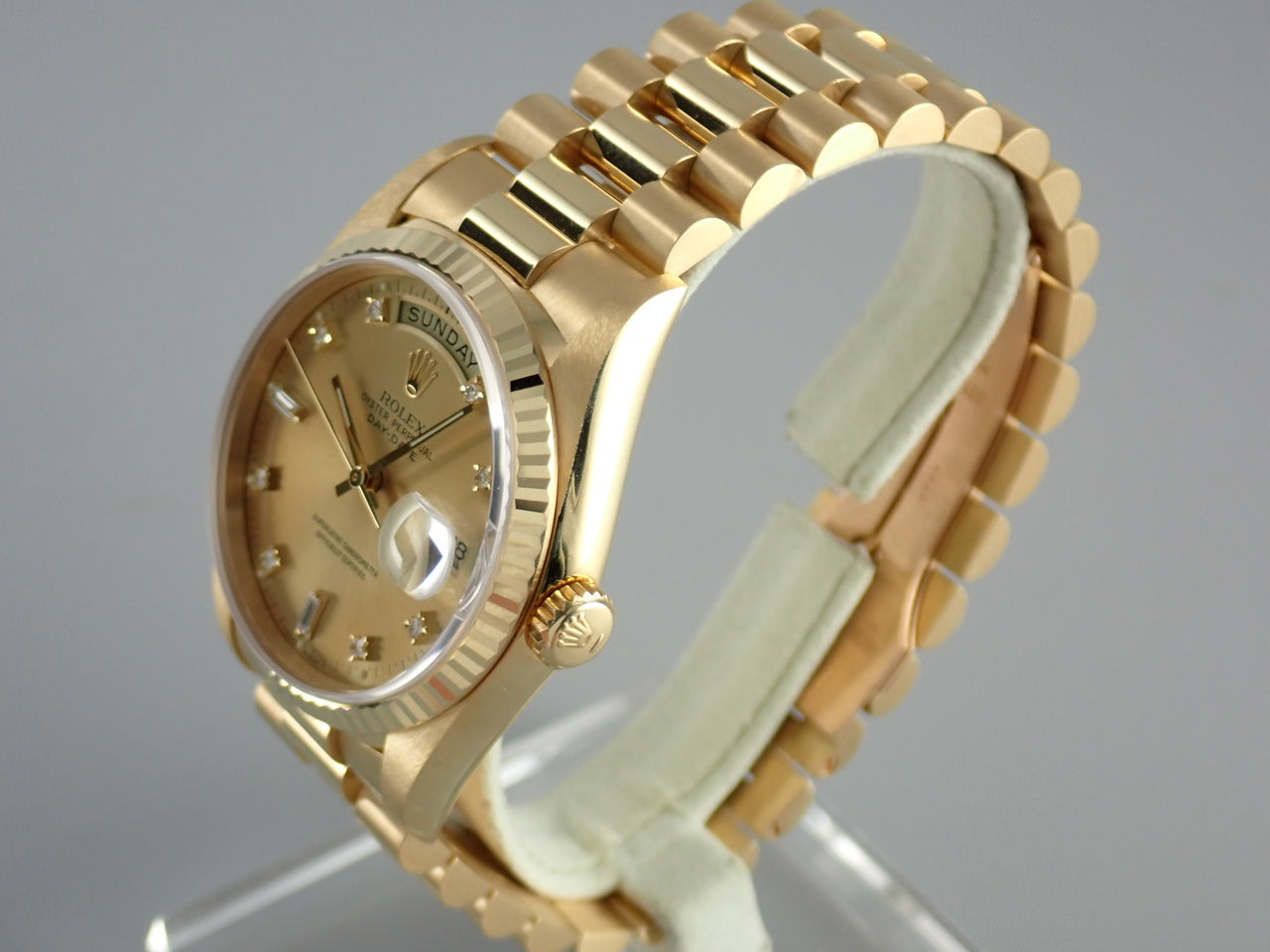 Rolex Day Date Champagne 10P Diamond L Series &lt;Warranty, Box, etc.&gt;