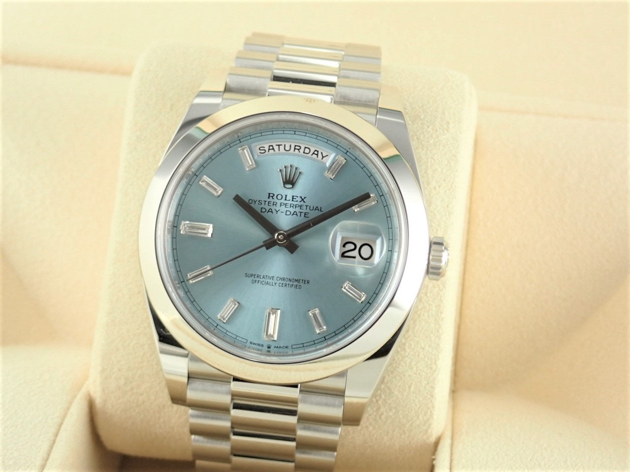 Rolex Day-Date 40 Ice Blue Dial [Warranty, Box, etc.]