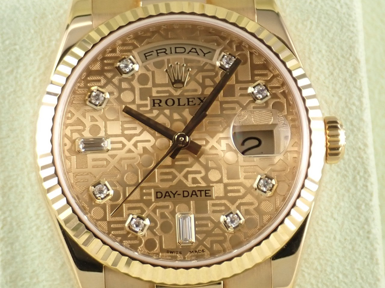 Rolex Day-Date Champagne Computer Dial 10P Random Diamonds &lt;Warranty, Box, Others&gt;