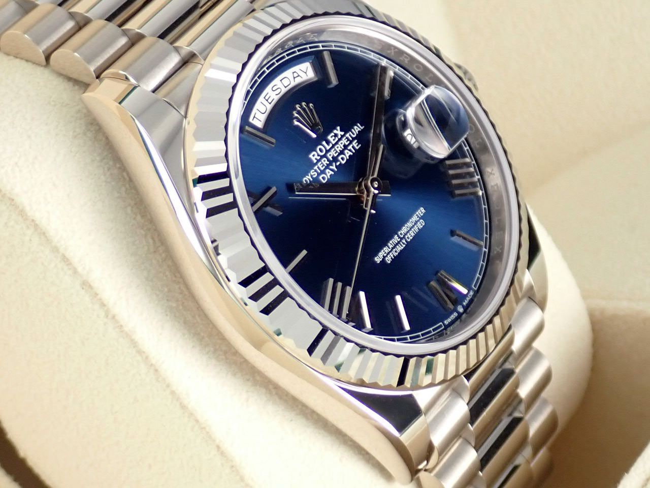 Rolex Day-Date Blue Roman Dial [Unused] &lt;New warranty, box, etc.&gt;