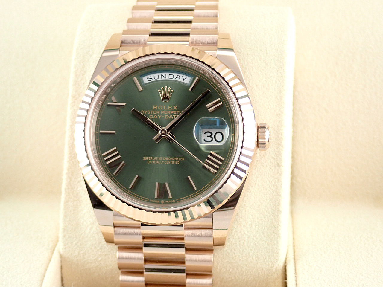 Rolex Day-Date 40 Olive Green Dial [Unused] &lt;Warranty, Box, etc.&gt;