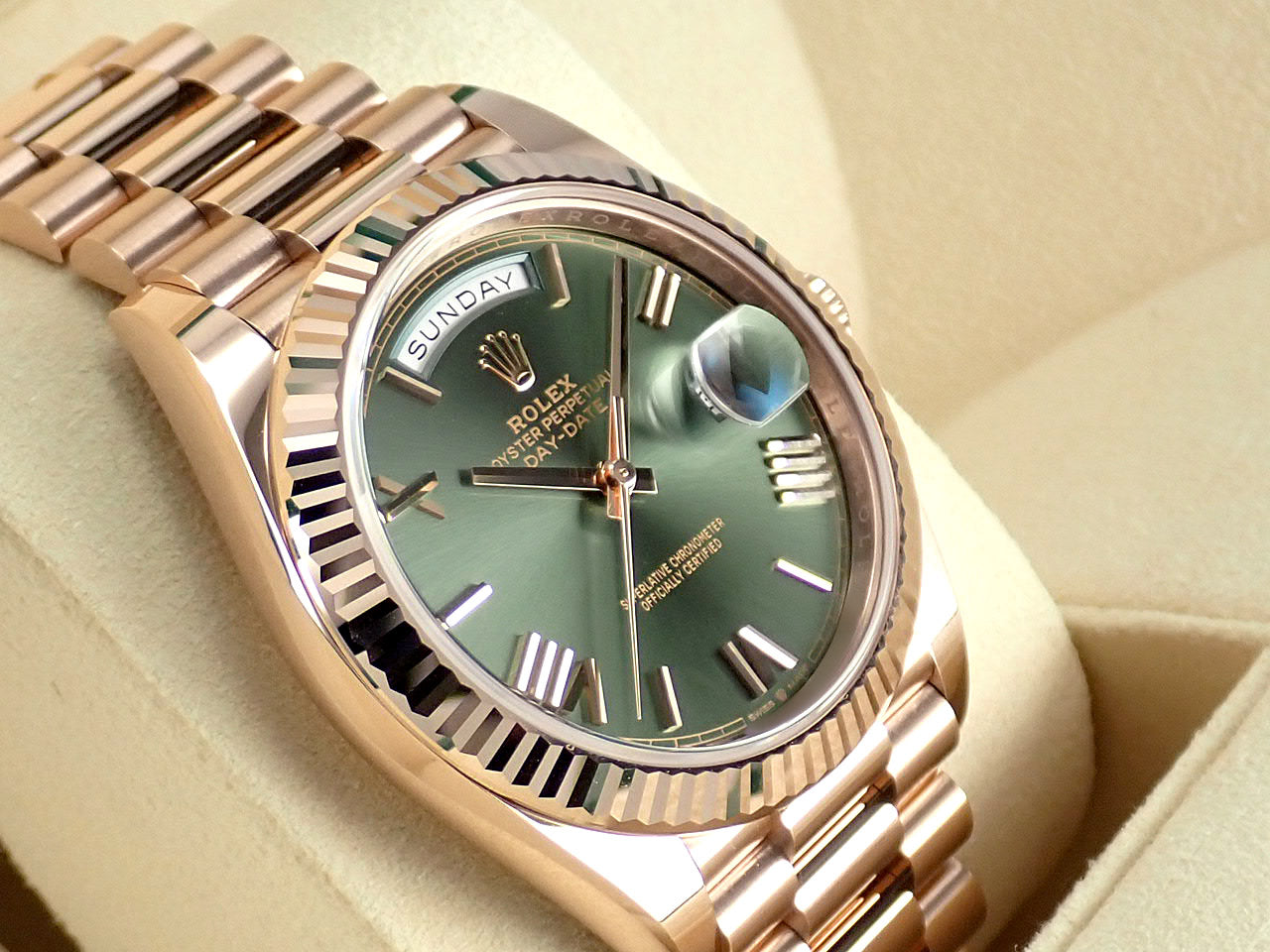 Rolex Day-Date 40 Olive Green Dial [Unused] &lt;Warranty, Box, etc.&gt;