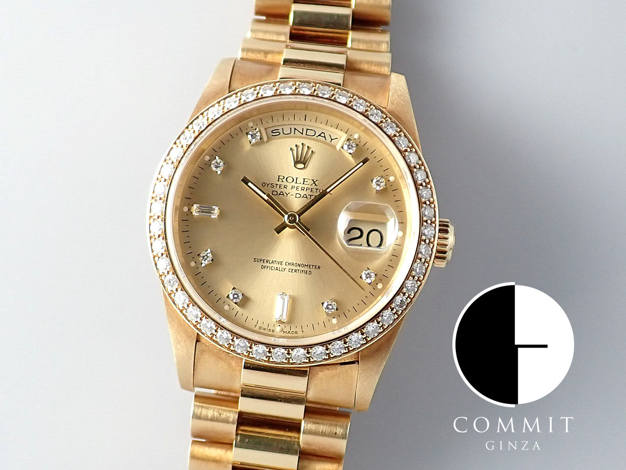 Rolex Day Date 10P Diamond Diamond Bezel &lt;Box&gt;