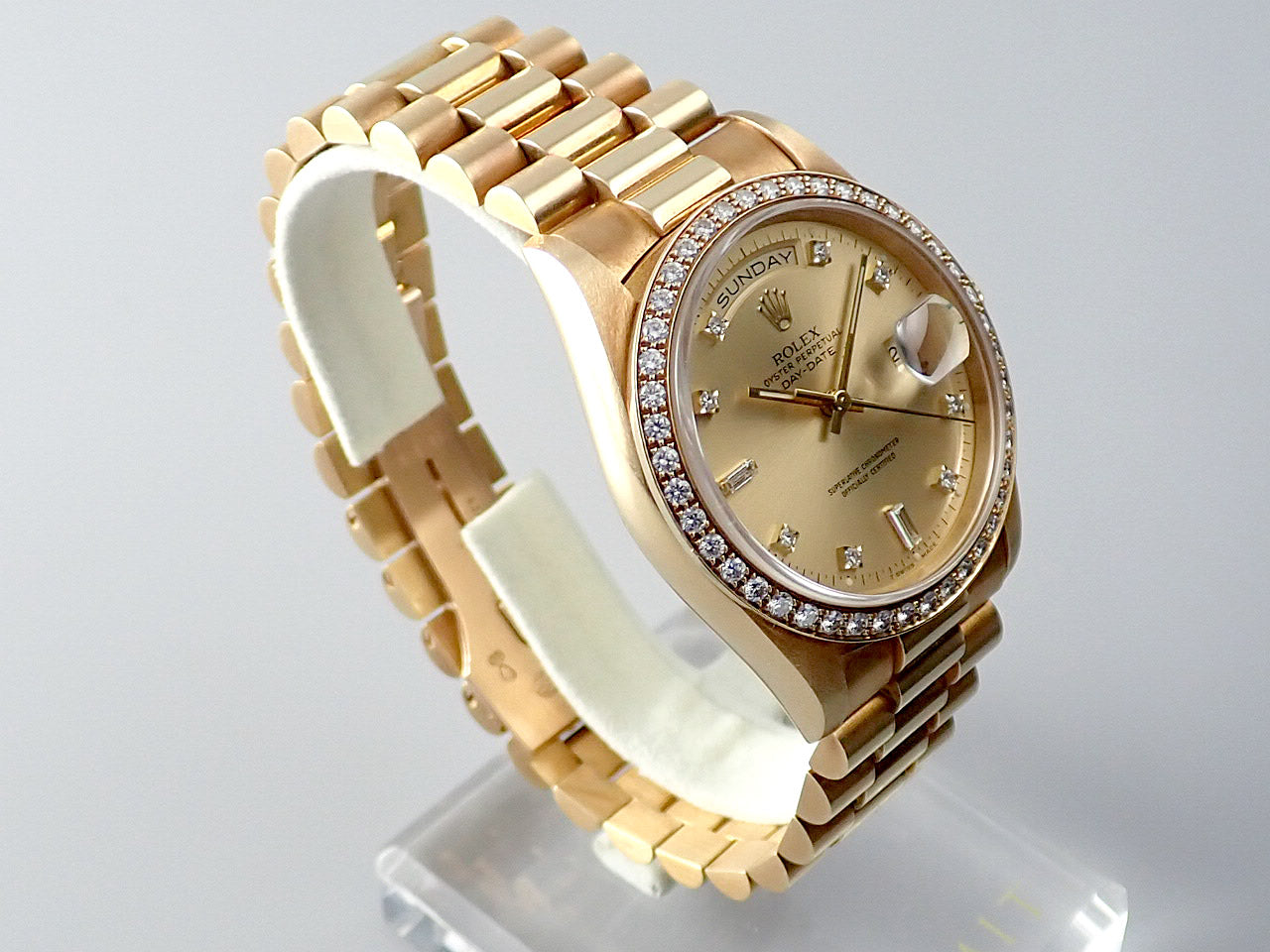 Rolex Day Date 10P Diamond Diamond Bezel &lt;Box&gt;