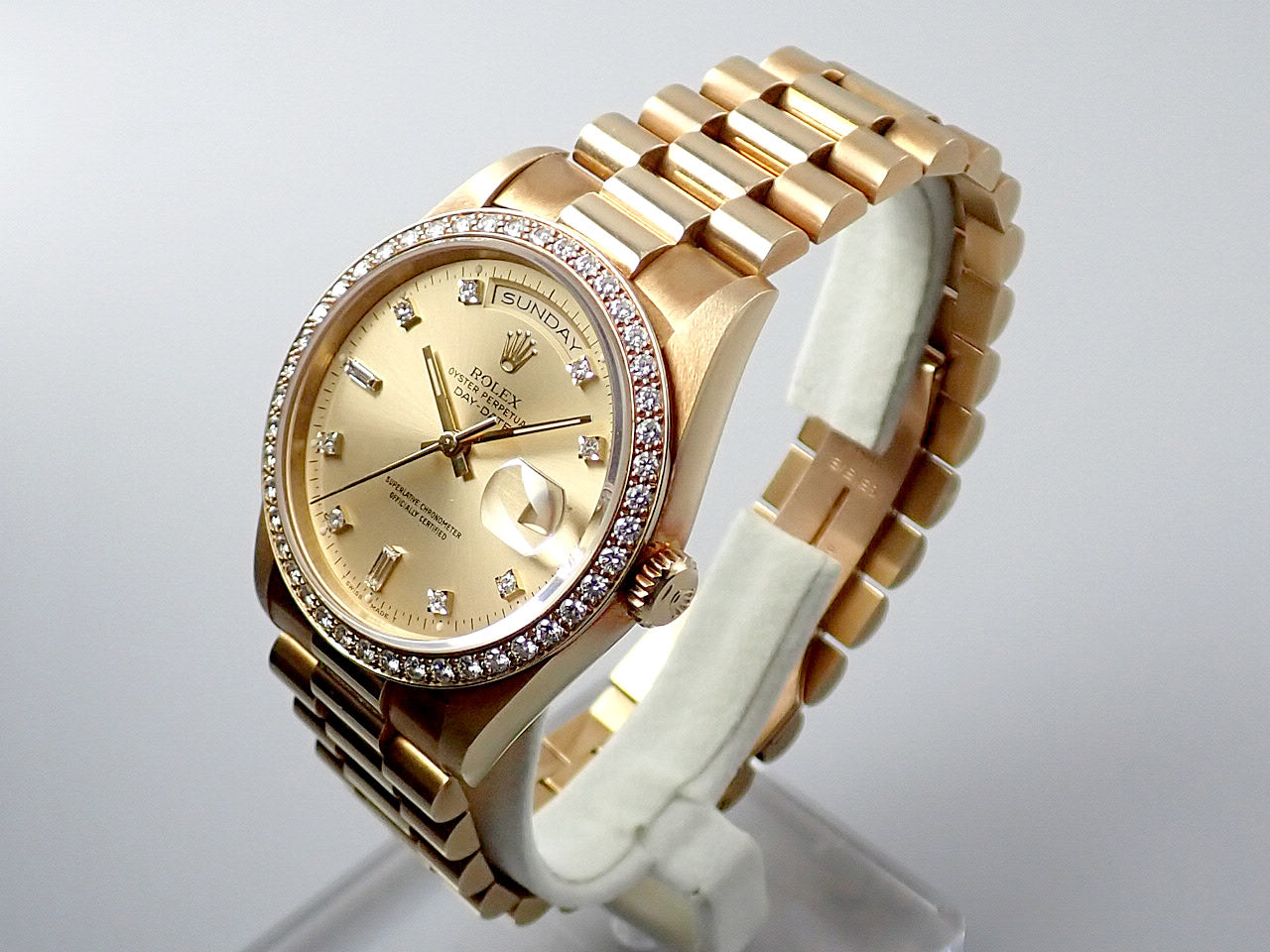 Rolex Day Date 10P Diamond Diamond Bezel &lt;Box&gt;