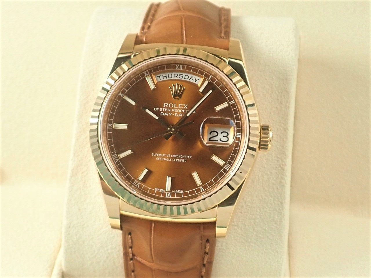 Rolex Day-Date Cognac Dial &lt;New warranty, box, etc.&gt;