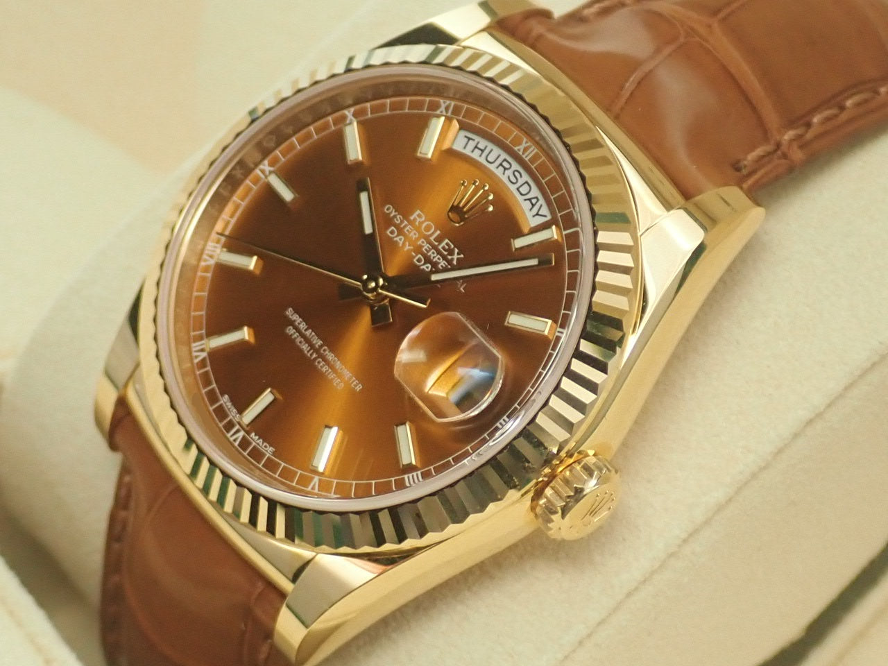 Rolex Day-Date Cognac Dial &lt;New warranty, box, etc.&gt;