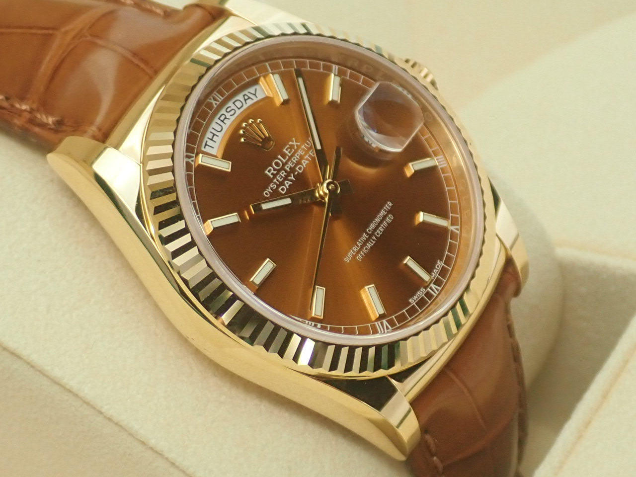 Rolex Day-Date Cognac Dial &lt;New warranty, box, etc.&gt;