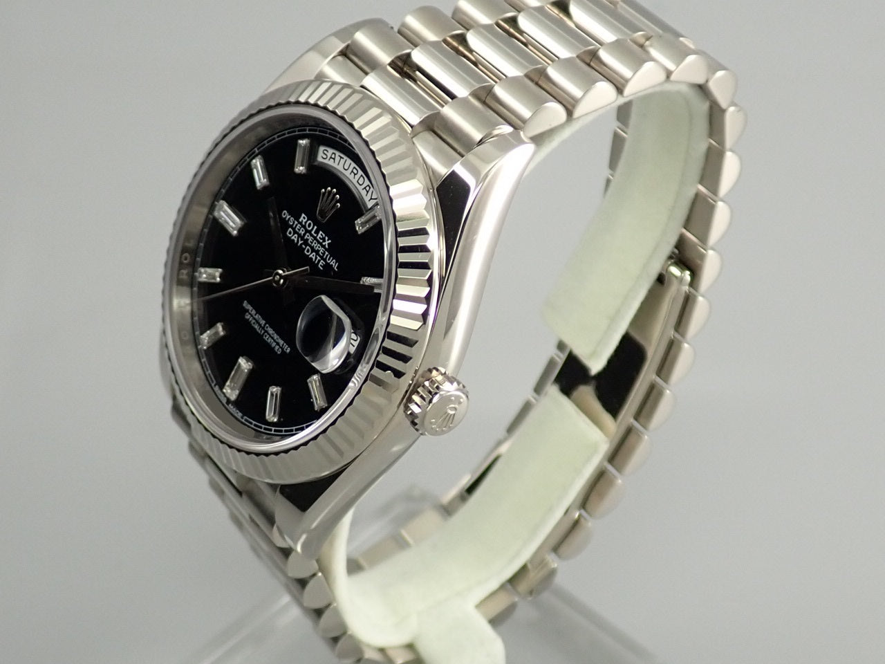 Rolex Day-Date 40 Black Dial 10P Bucket Diamonds [Good Condition] &lt;Warranty, Box, etc.&gt;