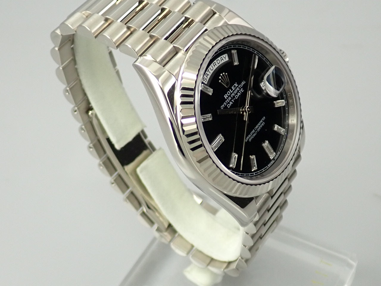 Rolex Day-Date 40 Black Dial 10P Bucket Diamonds [Good Condition] &lt;Warranty, Box, etc.&gt;