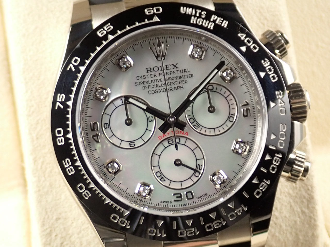 Rolex Daytona 8P Diamond White Shell Dial [Excellent Condition] &lt;New Warranty Card, Box, etc.&gt;