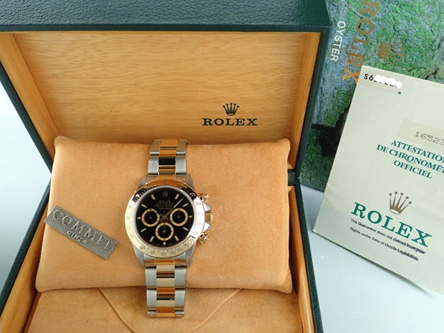 Rolex Daytona El Primero combination model, black dial, S serial number