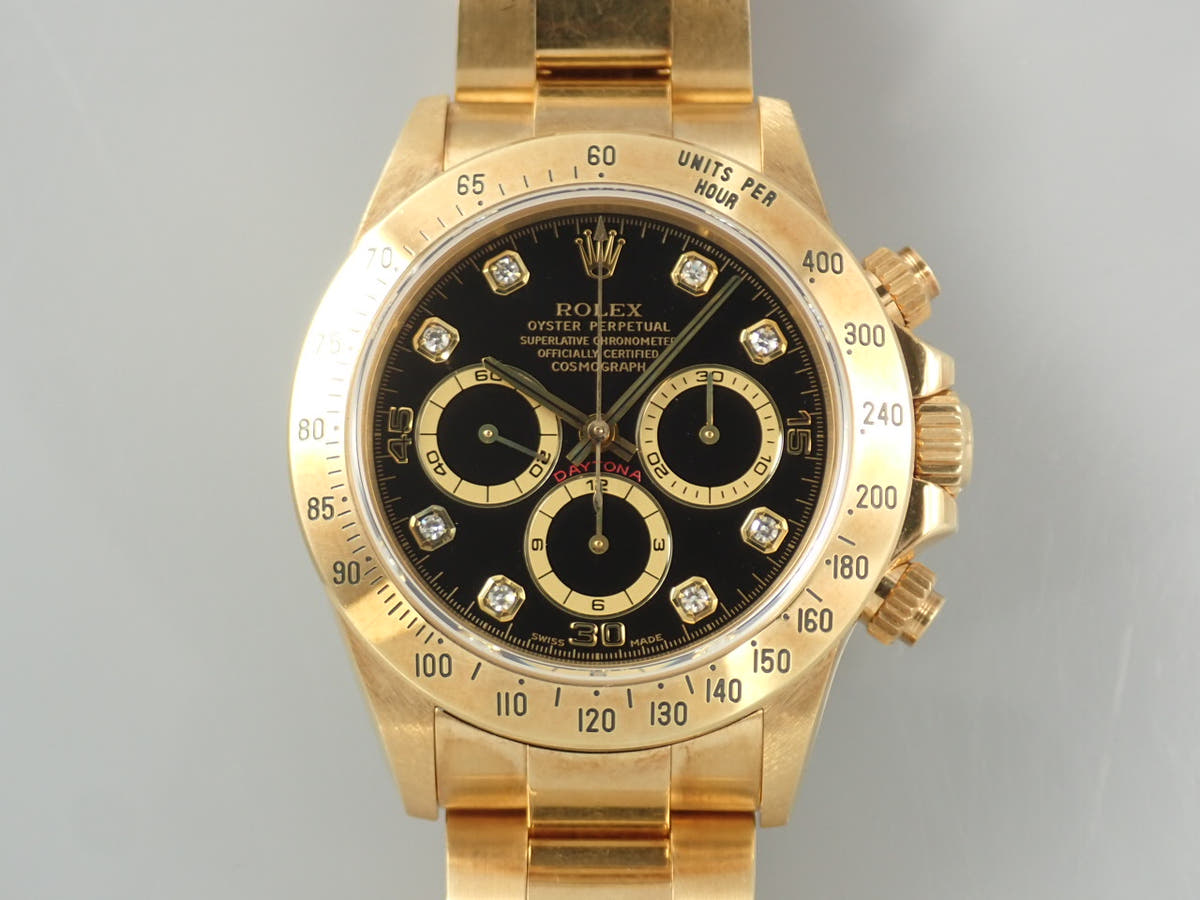 ロレックス デイトナ エルプリメロ Ref.16528G ブラック8Pダイヤ文字盤 中古 5W5ZF30X