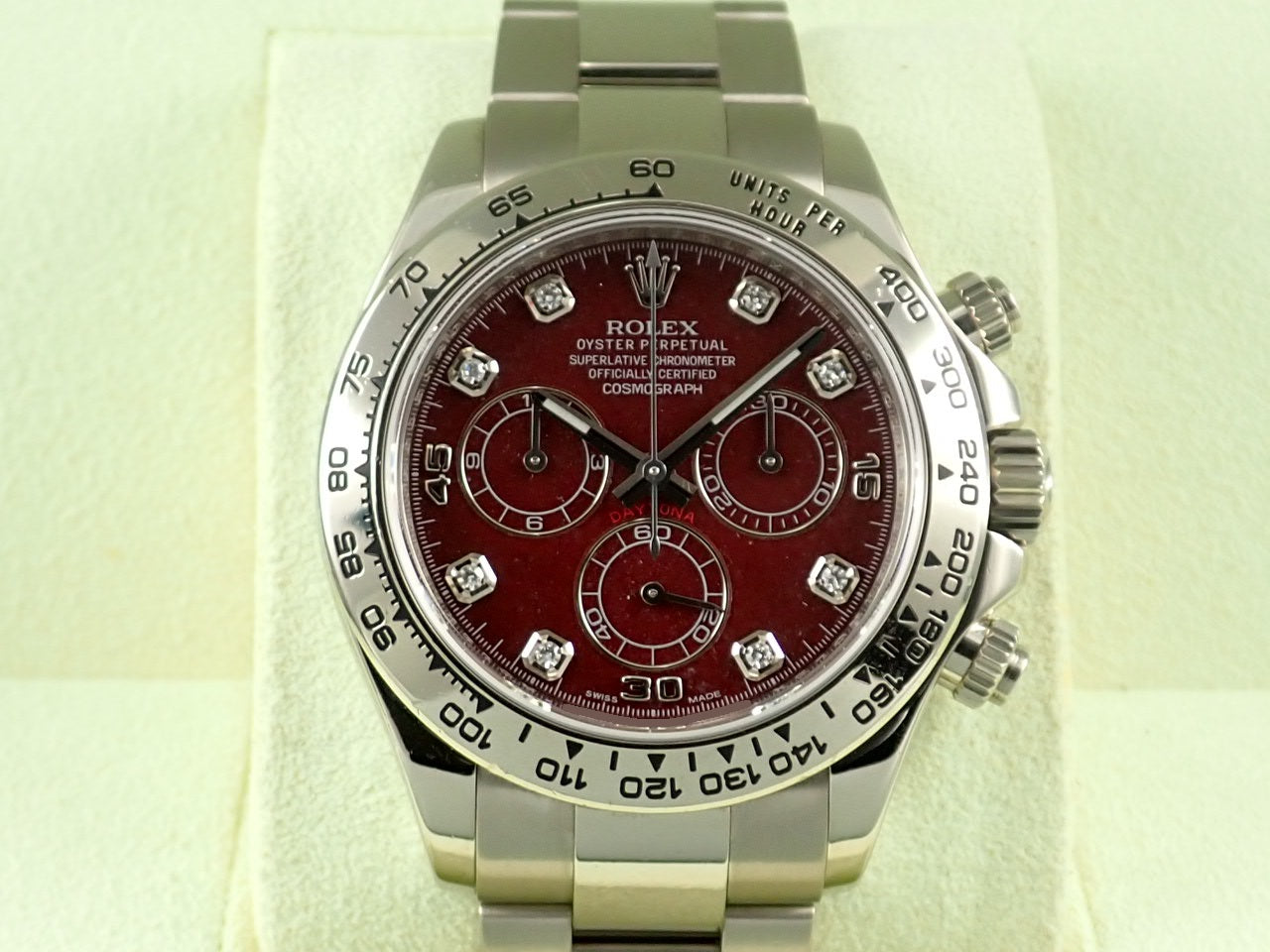 Rolex Daytona Rubellite Dial 8P Diamond Z Series &lt;Warranty Box and Others&gt;