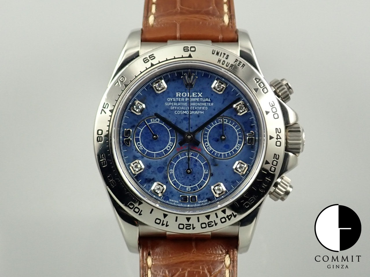 Rolex Daytona Sodalite Dial 8P Diamonds &lt;Warranty Box and Others&gt;