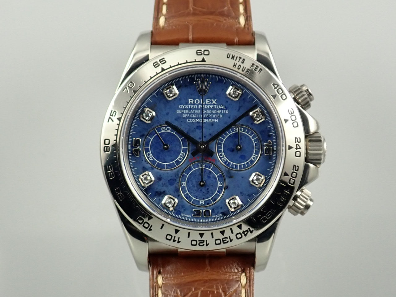 Rolex Daytona Sodalite Dial 8P Diamonds &lt;Warranty Box and Others&gt;