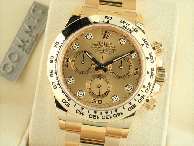 Rolex Cosmograph Daytona Champagne 8P Diamond [Good Condition]