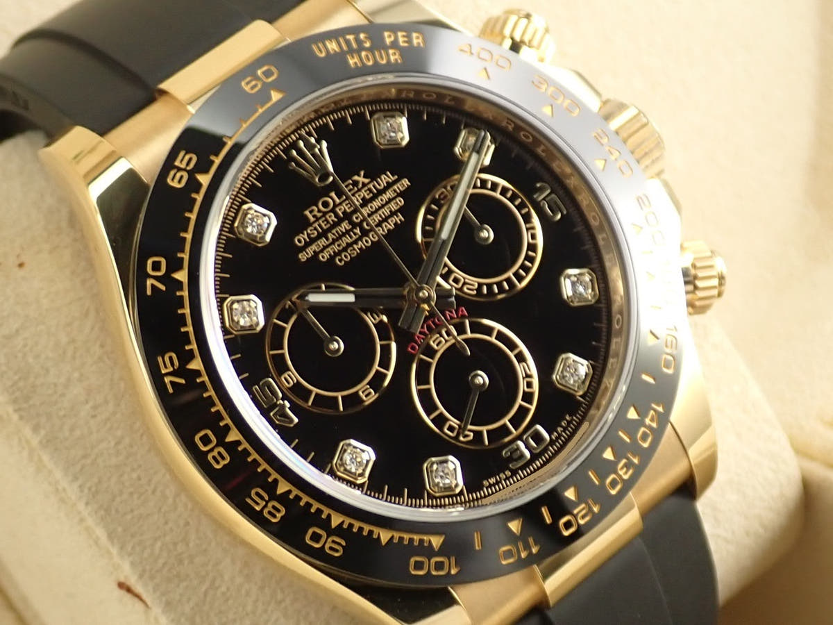 ロレックス デイトナ Ref.116518LN ブラック 8Pダイヤ文字盤 美品 WV40PTP3