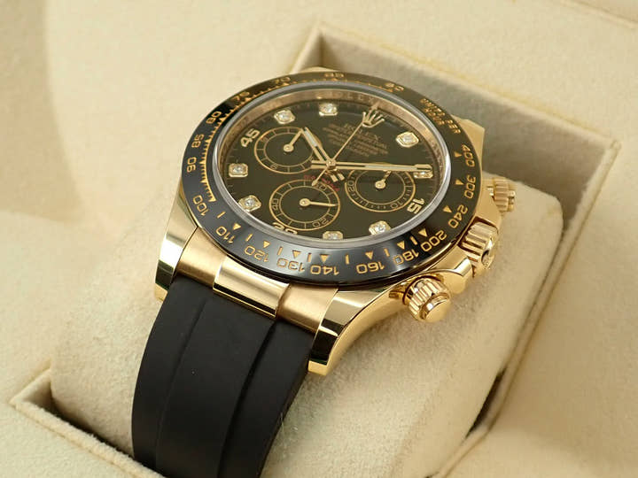 ロレックス デイトナ Ref.116518LN イエローゴールド ブラックx8Pダイヤ文字盤